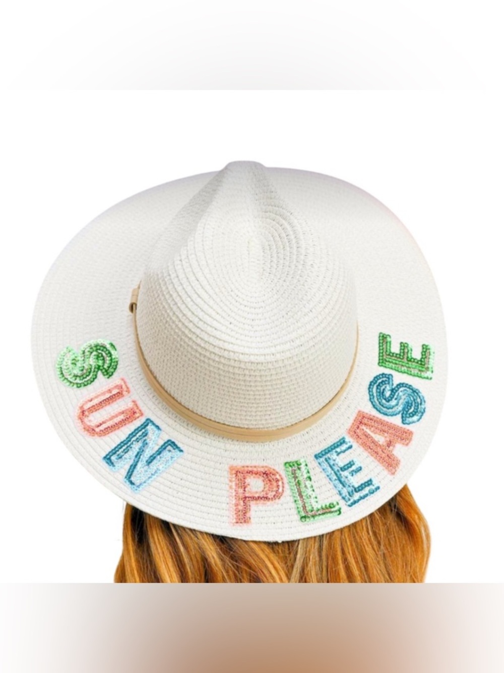 Colorful Embroidered Sun Please Hat